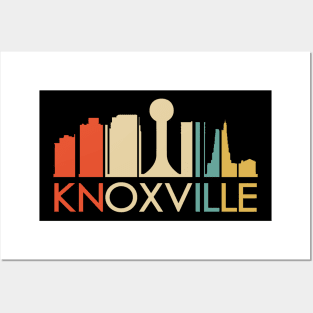 Retro 1970's Style Knoxville Tennessee Skyline Posters and Art